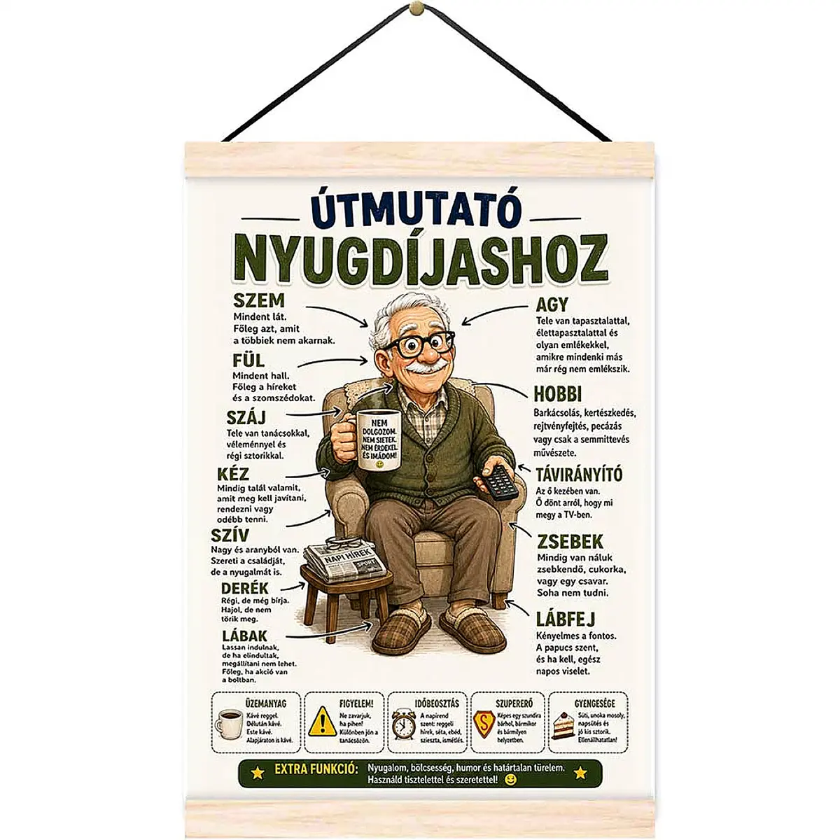 Oklevél – Útmutató nyugdíjas férfihoz