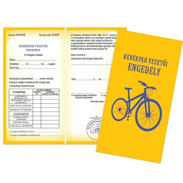Vicces Bizonyítvány – Kerékpár vezetői engedély