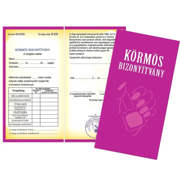Vicces Bizonyítvány – Körmös Műkörmös