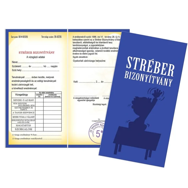 Vicces Bizonyítvány – Stréber