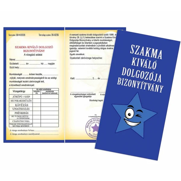 Vicces Bizonyítvány – Szakma kiváló dolgozója