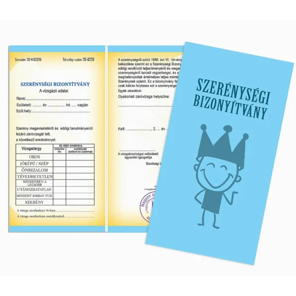 Vicces Bizonyítvány – Szerénységi