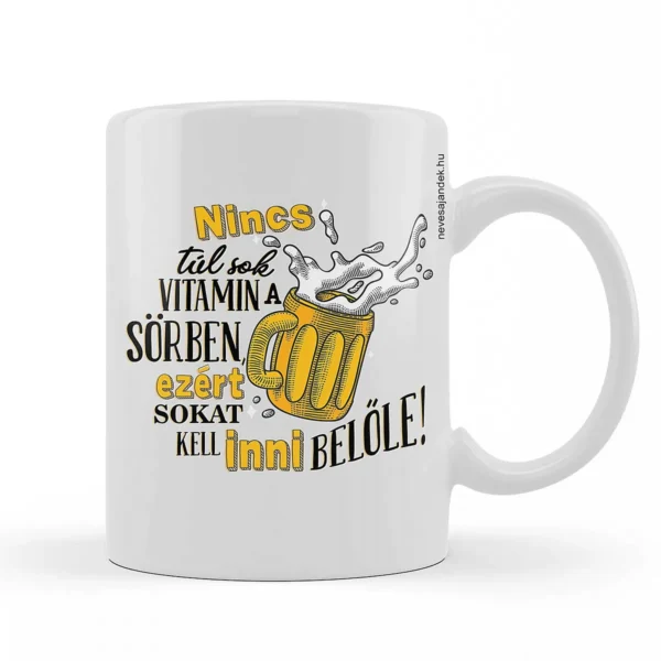 Vicces bögre – Nincs túl sok vitamin a sörben