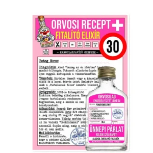 Vicces Orvosi Recept + Laposüveg – Fiatalító Elixír 30 éveseknek