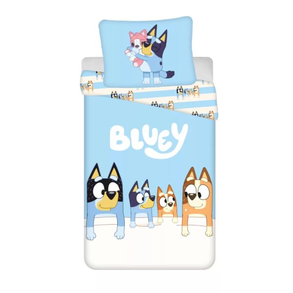 Bluey Family ágyneműhuzat 140×200 cm, 70×90 cm – 100% pamut – Bluey design