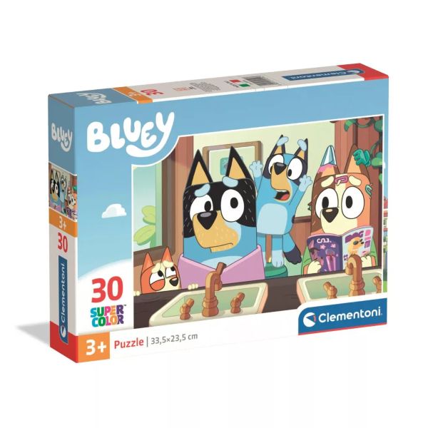 Bluey Home Fun 30 db-os puzzle – Clementoni SuperColor – Gyerek puzzle