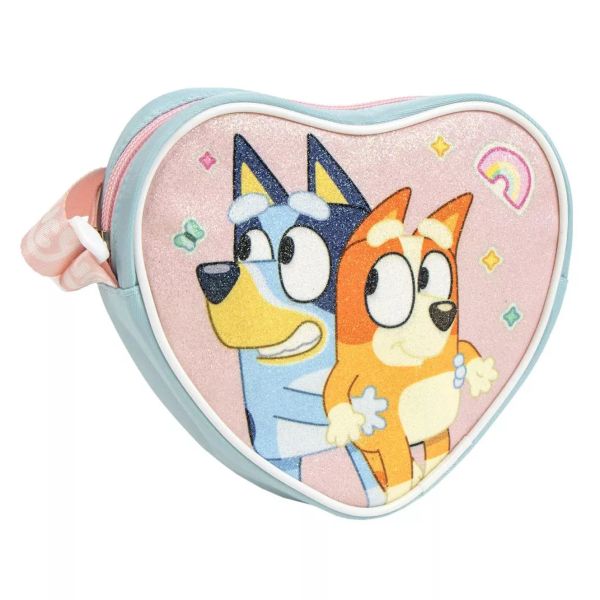 Bluey Hug csillámos oldaltáska 15×14×4 cm – Gyerek válltáska – Bluey design