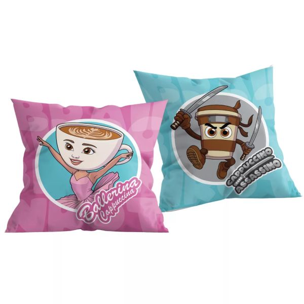 Brainrot Fun Duo díszpárna 40×40 cm – Trendy dekor párna