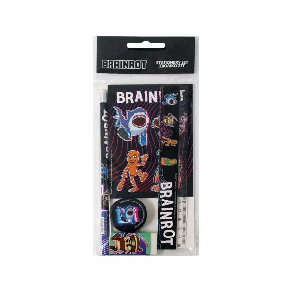Brainrot Vibes írószer szett 5 db-os – Trendy kreatív készlet