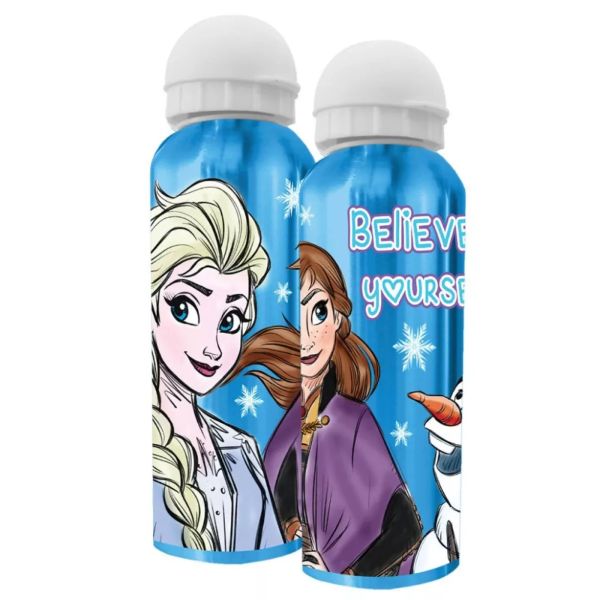 Disney Jégvarázs Believe alumínium kulacs ivókupakkal 500 ml – Frozen gyerek kulacs – BPA‑mentes