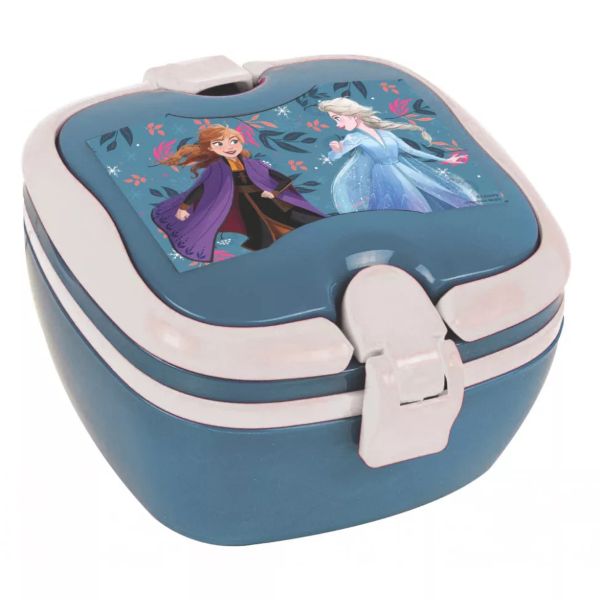Disney Jégvarázs Explore mikrózható szendvicsdoboz 15×15×9 cm – BPA‑mentes – Frozen ételtároló