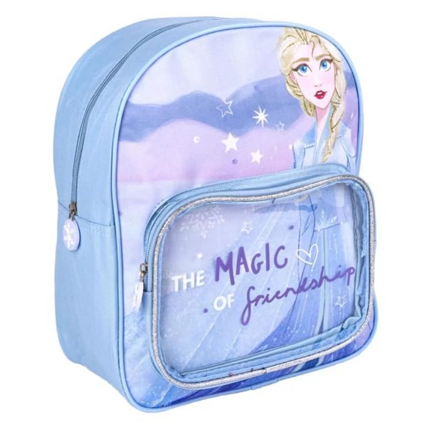 Disney Jégvarázs Friendship hátizsák 30 cm – 2 cipzáras rekesszel – Ergonomikus gyerek táska