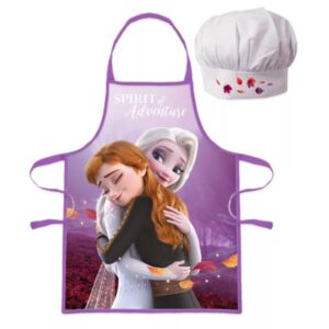 Disney Jégvarázs Hug gyerek kötény – 2 darabos szett – Frozen kreatív kötény Elsa & Anna mintával