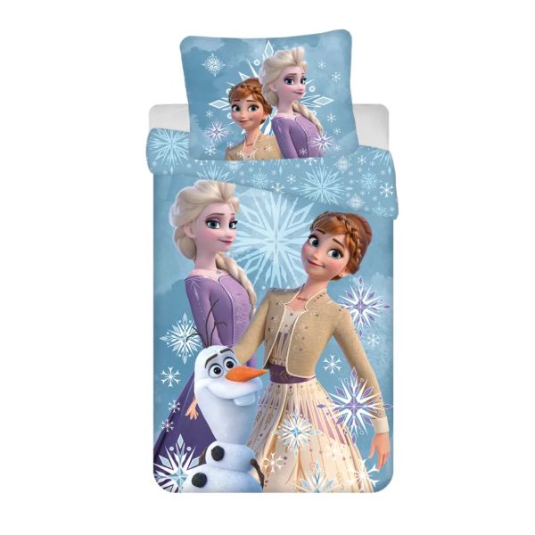 Disney Jégvarázs Olaf and the Sisters ágyneműhuzat 140×200 cm, 70×90 cm – Frozen pamut ágynemű – Kétoldalas mintával