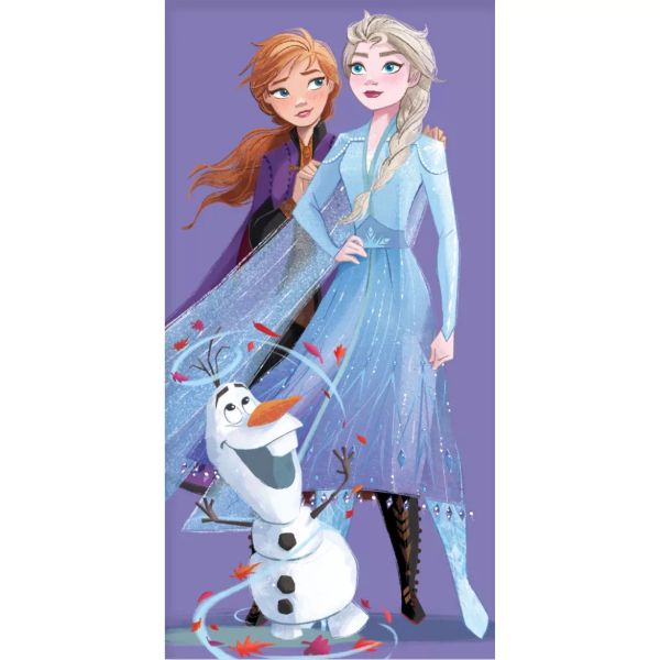 Disney Jégvarázs Purple fürdőlepedő 70×140 cm – Frozen strand törölköző – 100% pamut