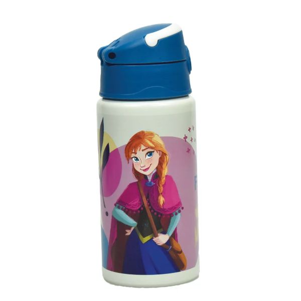 Disney Jégvarázs Together We Lead alumínium szívószálas kulacs akasztóval 500 ml – Frozen gyerek kulacs – BPA‑mentes