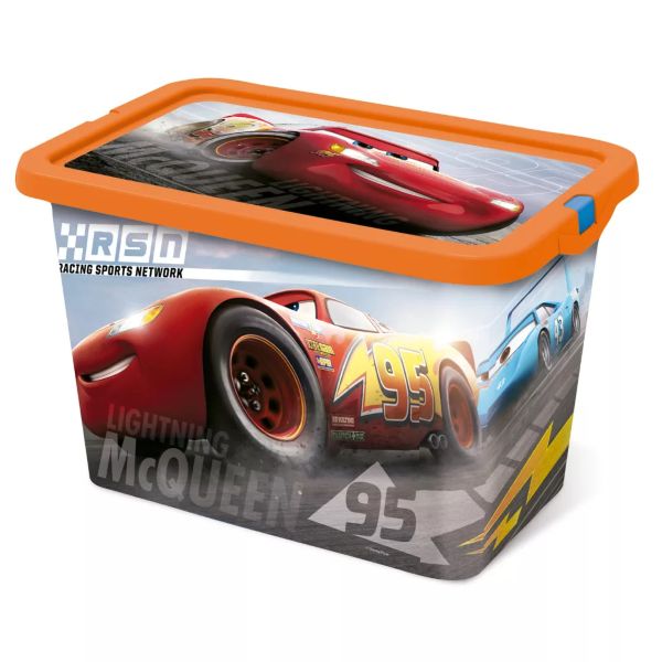 Disney Verdák Future Race műanyag tárolódoboz 7 L – Gyerek tároló – Villám McQueen design