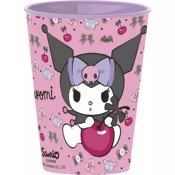 Hello Kitty Kuromi műanyag pohár 260 ml – BPA‑mentes – Gyerek pohár Kuromi design