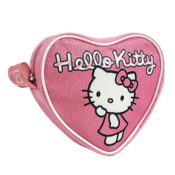 Hello Kitty Sparkle csillámos oldaltáska 15×14×4 cm – Válltáska – Glitteres Kitty design