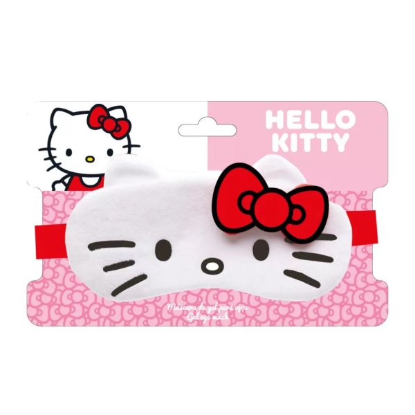 Hello Kitty White felnőtt zselés alvómaszk 23×15 cm – Hűsítő gélpárna – Éjszakai szemmaszk