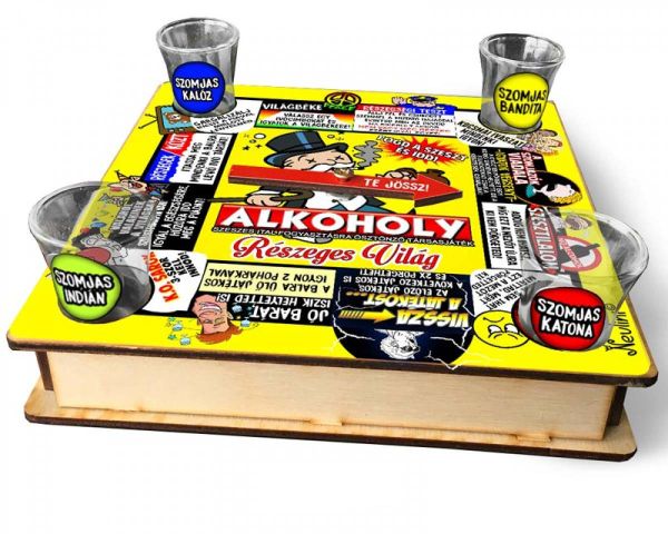Ivós társasjáték 18×18 cm – Alkoholy – Vicces ivós kihívásokkal