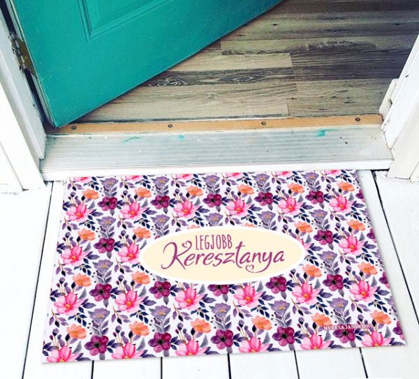 Legjobb keresztanya – Vicces lábtörlő 60×40 cm – Ajándék keresztanyának