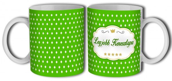 Legjobb keresztapa – 3 dl feliratos bögre – Ajándék keresztapának