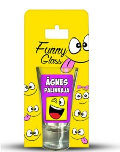 Neves pálinkás pohár 0,75 ml – Ágnes – Névre szóló ajándék
