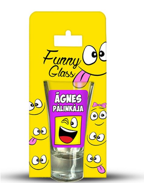 Neves pálinkás pohár 0,75 ml – Ágnes – Névre szóló ajándék