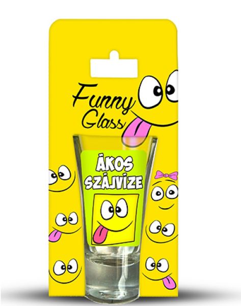 Neves pálinkás pohár 0,75 ml – Ákos – Névre szóló ajándék