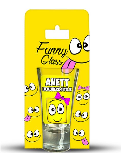 Neves pálinkás pohár 0,75 ml – Anett – Névre szóló ajándék