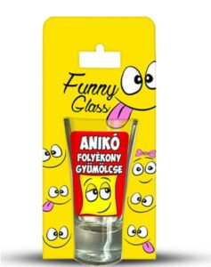 Neves pálinkás pohár 0,75 ml – Anikó – Névre szóló ajándék