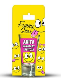 Neves pálinkás pohár 0,75 ml – Anita – Névre szóló ajándék