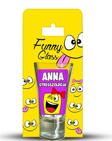 Neves pálinkás pohár 0,75 ml – Anna – Névre szóló ajándék