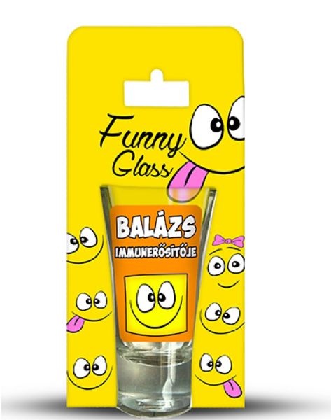 Neves pálinkás pohár 0,75 ml – Balázs – Névre szóló ajándék
