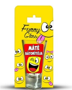 Neves pálinkás pohár 0,75 ml – Máté – Névre szóló ajándék