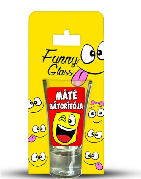 Neves pálinkás pohár 0,75 ml – Máté – Névre szóló ajándék