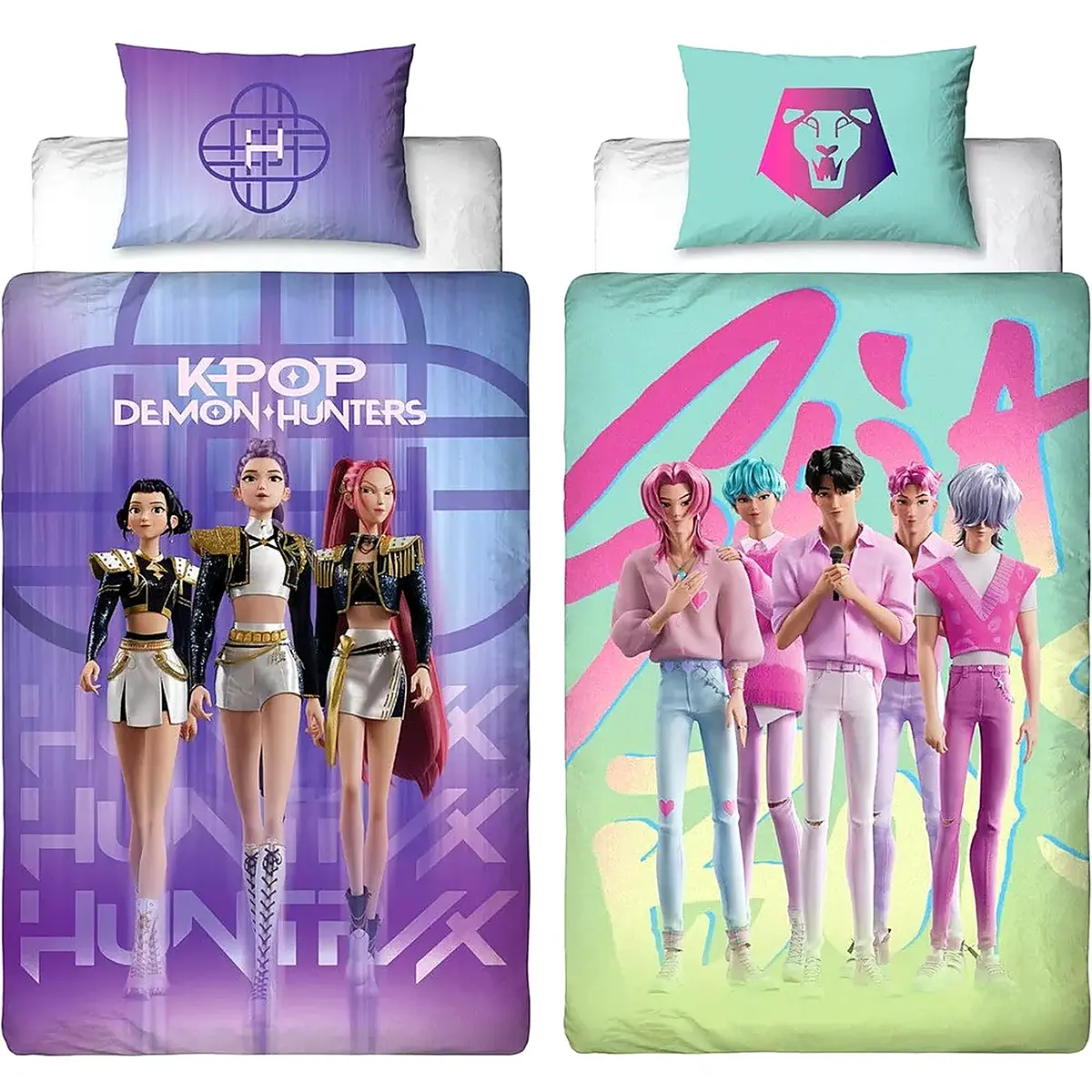 K‑pop Démonvadászok kétoldalas ágyneműhuzat