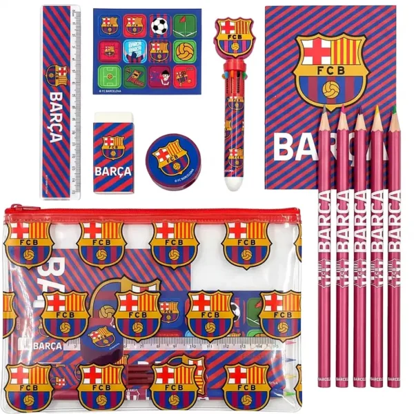 FC Barcelona – Barca írószer szett, 22×14 cm – tolltartóval, noteszzel és kiegészítőkkel