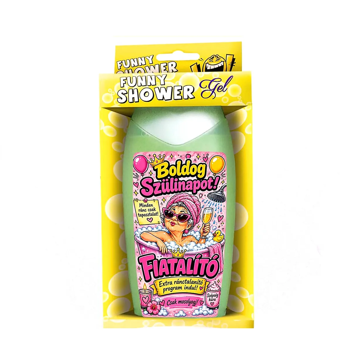 Vicces Születésnapi Tusfürdő Fiatalító Ránctalanító – 300 ml