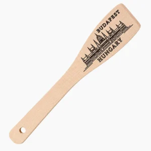 Budapest Parlament – Gravírozott Fakanál Hungary Felirattal – Magyar Szuvenír – 30 cm