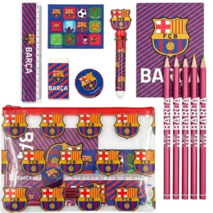 FC Barcelona – Barca írószer szett, 22×14 cm – tolltartóval, noteszzel és kiegészítőkkel