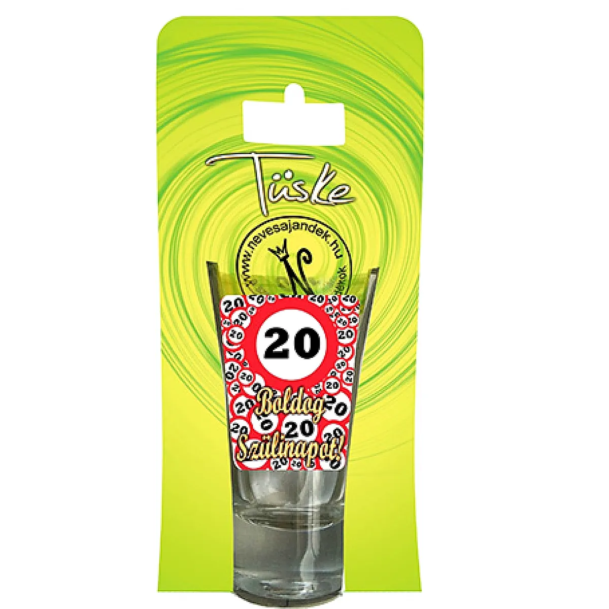 20. szülinapi pálinkás pohár Boldog Szülinapot