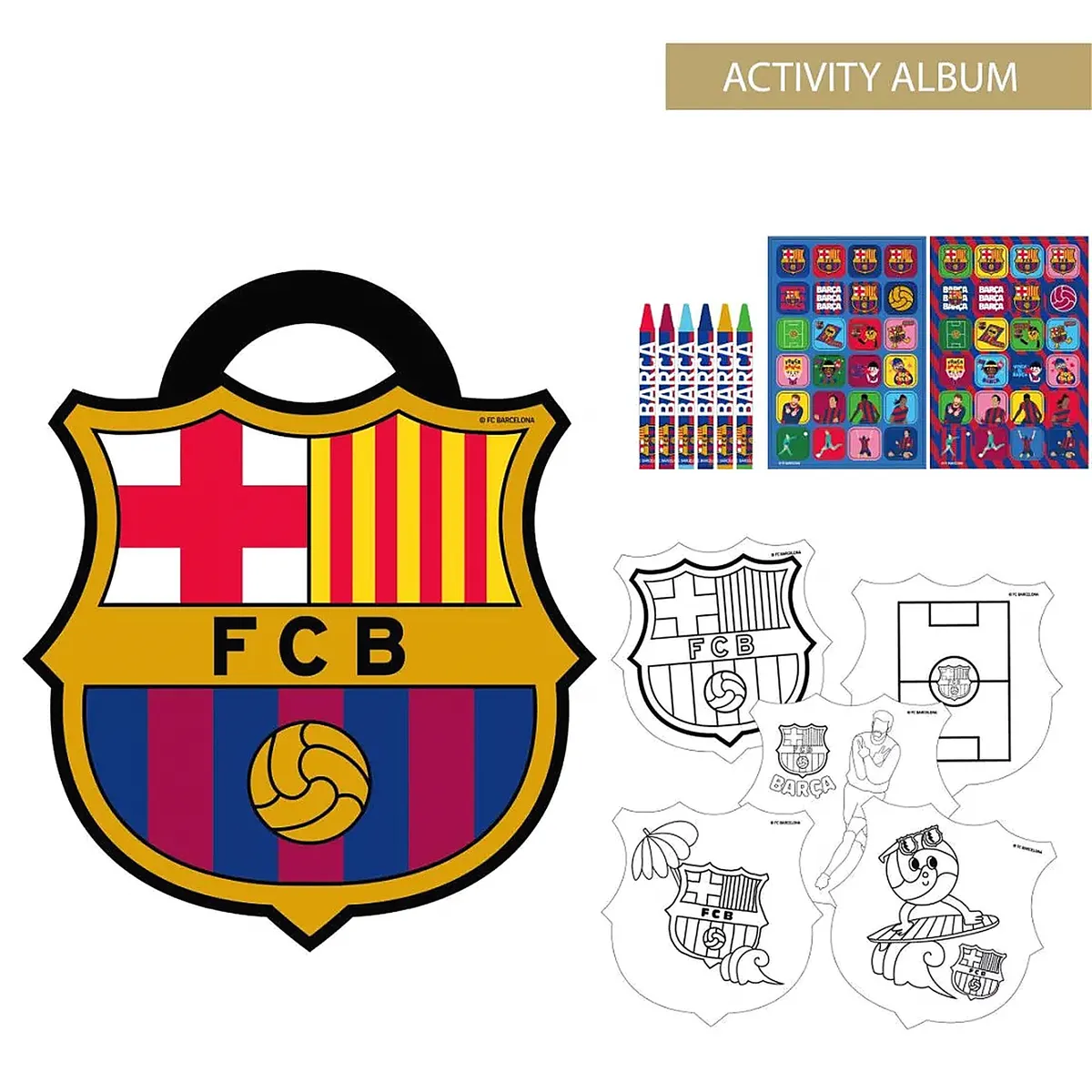 FC Barcelona színező és activity szett zsírkrétával