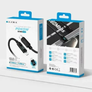 Fonott kábel USB-TPC-vel 65W-os töltéssel és adatkijelzővel EZ-DC366