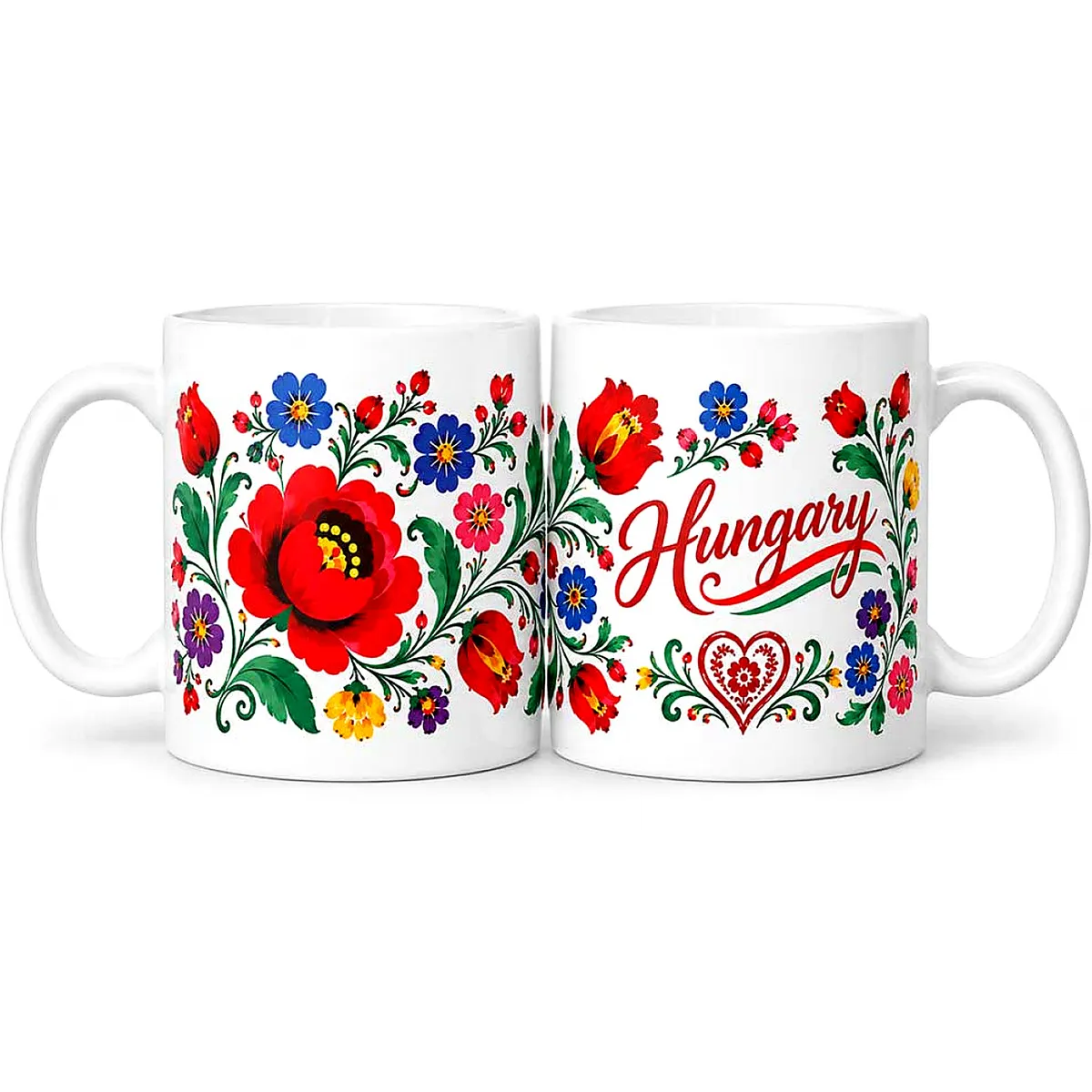 Kalocsai Mintás Bögre Hungary Magyar Szuvenír