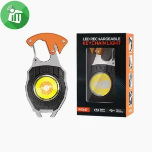 LED-es Újratölthető Zseblámpa Multi Szerszám Kulcstartó