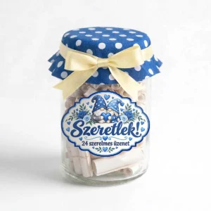 Szerelmes Kívánság Befőtt Szeretlek 24 Szerelmes Üzenettel Kék