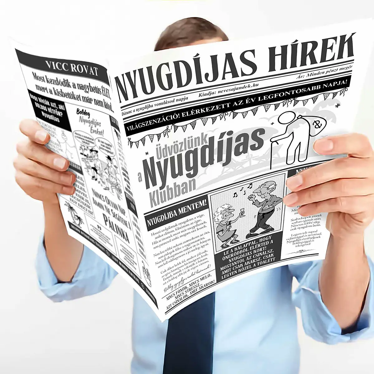 Vicces Nyugdíjas Búcsúztató Újság Nyugdíjba Vonulásra Ajándék