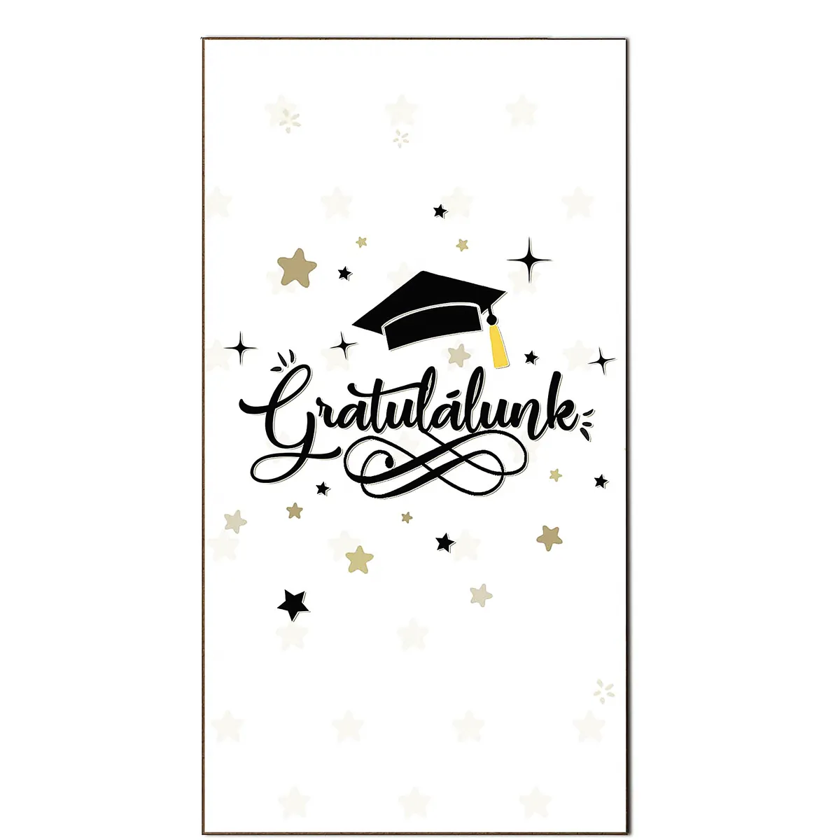 Dekor Hűtőmágnes – Gratulálok – Ballagási Ajándék – 7,5×14 cm – FaPapír